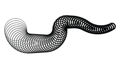 Circle lines in tunnel form. round logo . vector blend tool  pipe . tube design element