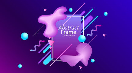 Fototapeta premium vector illustration with abstract colorful liquid shape for background and backdrop frame design