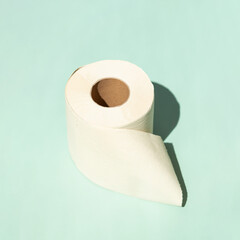 Bamboo toilet paper in sunlight.