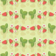 Strawberry pattern. Ripe berry, juice. Background image for a thematic site, textile