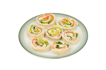 Smoked salmon wraps