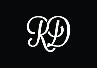 Initial Monogram Letter R D Logo Design Vector Template. R D monogram Logo.