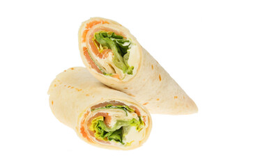 Smoked salmon wraps
