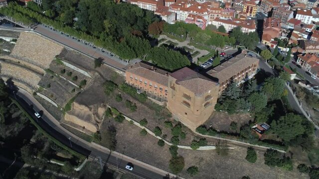 Benavente. Historical village of Zamora,Spain. Aerial Drone Footage