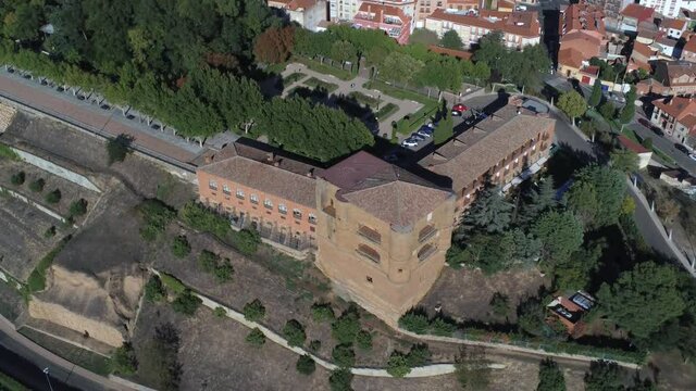 Benavente. Historical village of Zamora,Spain. Aerial Drone Footage