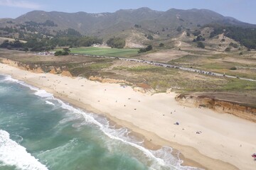 Drone Photos of Half Moon Bay in California.