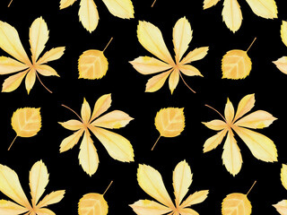 Seamless pattern. Automn floral print is ideal for textiles, printing, utensils and decor items.
