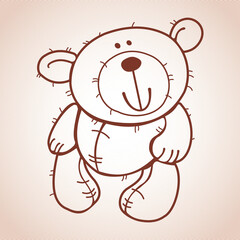 Vector teddy bear toy