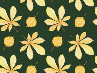Seamless pattern. Automn floral print is ideal for textiles, printing, utensils and decor items.