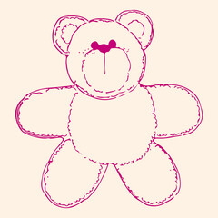 Vector teddy bear toy