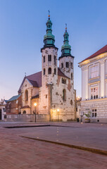 Fototapeta na wymiar Romanesque St andrew church on Grodzka street, Krakow, Poland