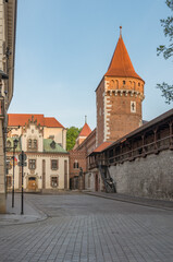 Obraz premium Medieval city walls and tower, Krakow, Poland