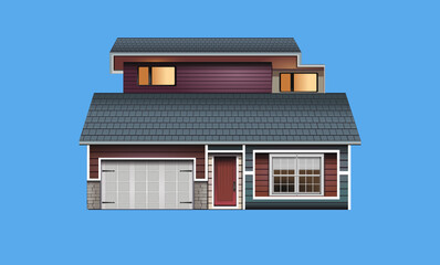 Realistic modern house