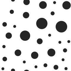 Dots seamless pattern. Random circles texture background.
