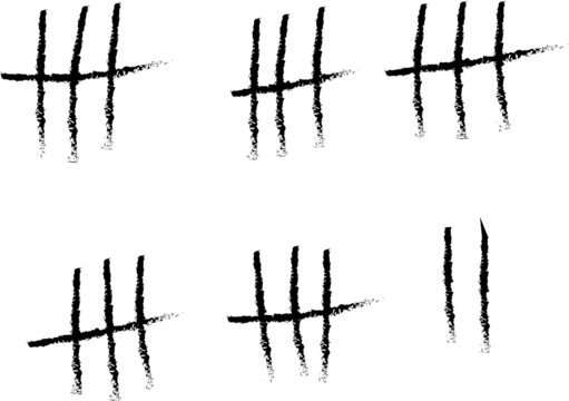  Tally Marks Count Or Prison Wall Sticks Lines Counter. Vector Hash Marks Icons Of Jail Or Desert Island Lost Day Tally Numbers Counting In Slash Lines Vector