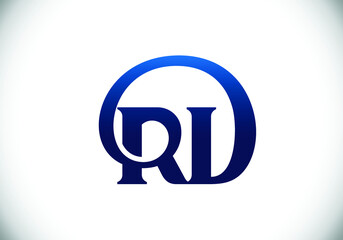 Initial Monogram Letter R D Logo Design Vector Template. R D monogram Logo.