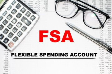 Paper with Flexible Spending Account FSA on a table