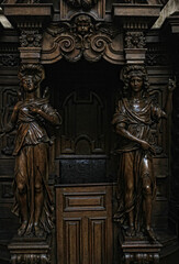 Interior of catholic church in Brussels