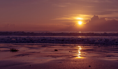 Morning sunrise on the beach