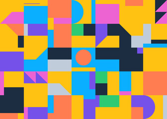 Bauhaus Abstract Vector Composition Design