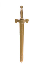 Children plastic sword isolated on white background