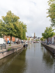 Fototapeta na wymiar A canal in Groningen, The Netherlands