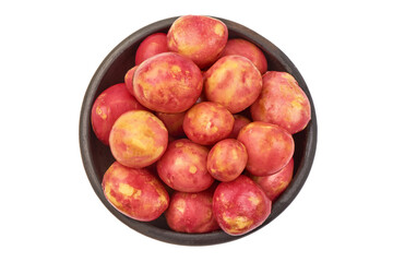 Red new potatoes, isolated on white background