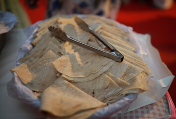 Roti or Chapati a popular traditional indian breakfast food.