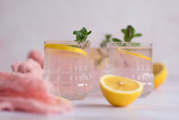 Pink lemonade, lemonade with taste of a rose.