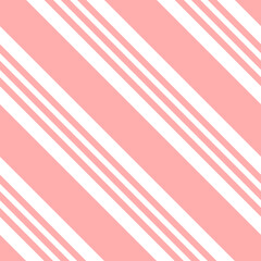 Obraz premium Seamless diagonal stripes vector pattern, candy cane. Christmas design for wallpaper, fabric, textile, wrapping.