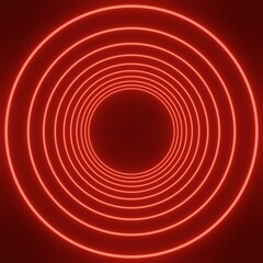 3d glowing magic circle frame. Glowing neon fire wave.