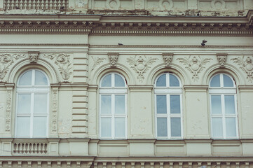 Classic facade of Parisian architecture