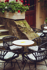 Cozy cafe in the center of the old town