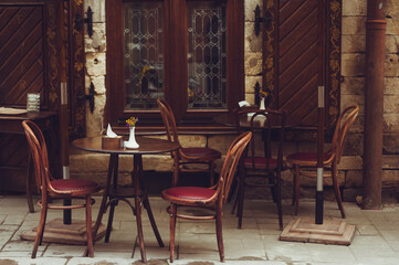 Cozy cafe in the center of the old town