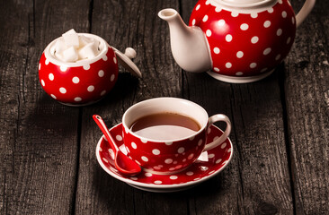 Cup of tea and teapot