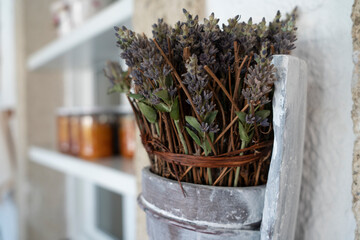 bunch of lavender in a basket