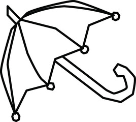 vector umbrella umbrella on white won coloring book