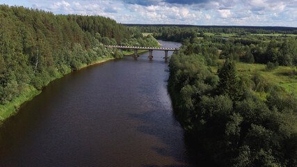 Fototapeta premium river and forest