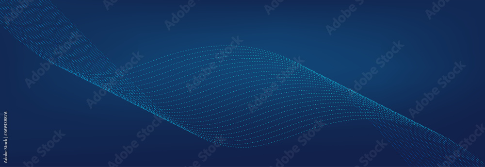 Aufkleber blue wave background. abstract curve line. technology vector. colorful shiny wave with lines pattern