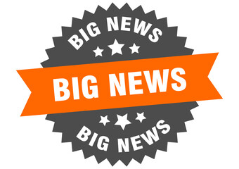 big news round isolated ribbon label. big news sign