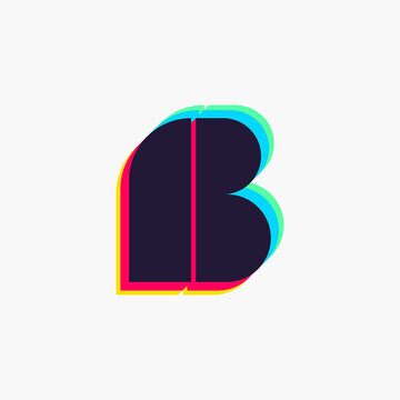 Letter B logo with stereo effect.