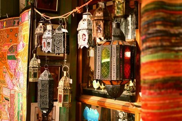 Metal lights souvenirs in DOHA