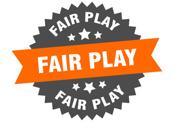 fair play round isolated ribbon label. fair play sign
