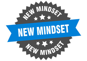 new mindset round isolated ribbon label. new mindset sign