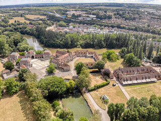 Local Church in an aerial view