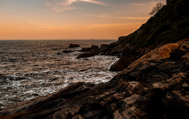 sunset over the sea