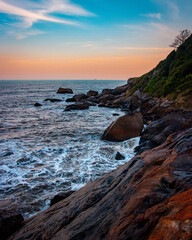 sunset over the sea