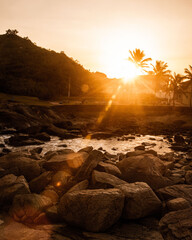 sunset over the sea