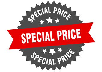 special price round isolated ribbon label. special price sign