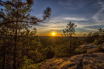 Sunset at the lookout trail in Algonquin Provincial Park. 
